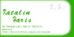 katalin haris business card